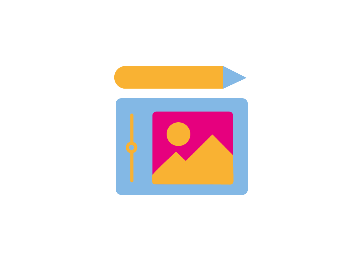 Illustration pictogramme tablette graphique