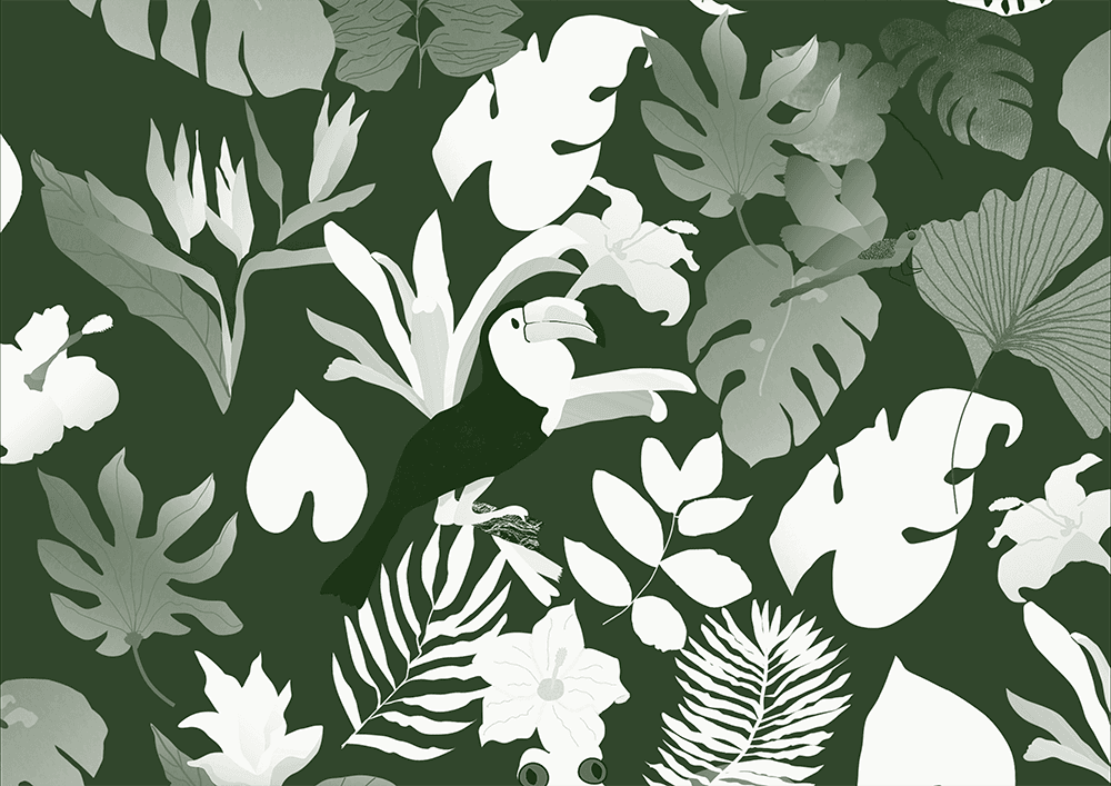 Motif personnalisé "forêt tropicale"